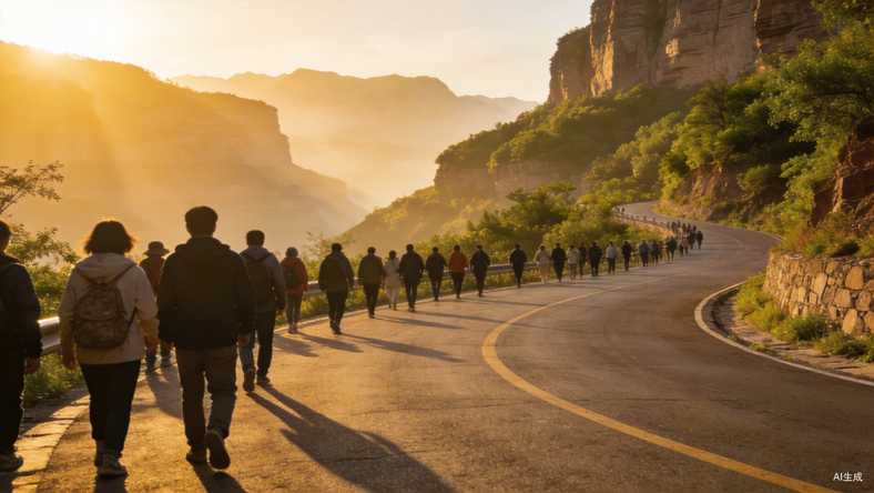 清明节南太行“堵车”,现在爬山也要排大队了?